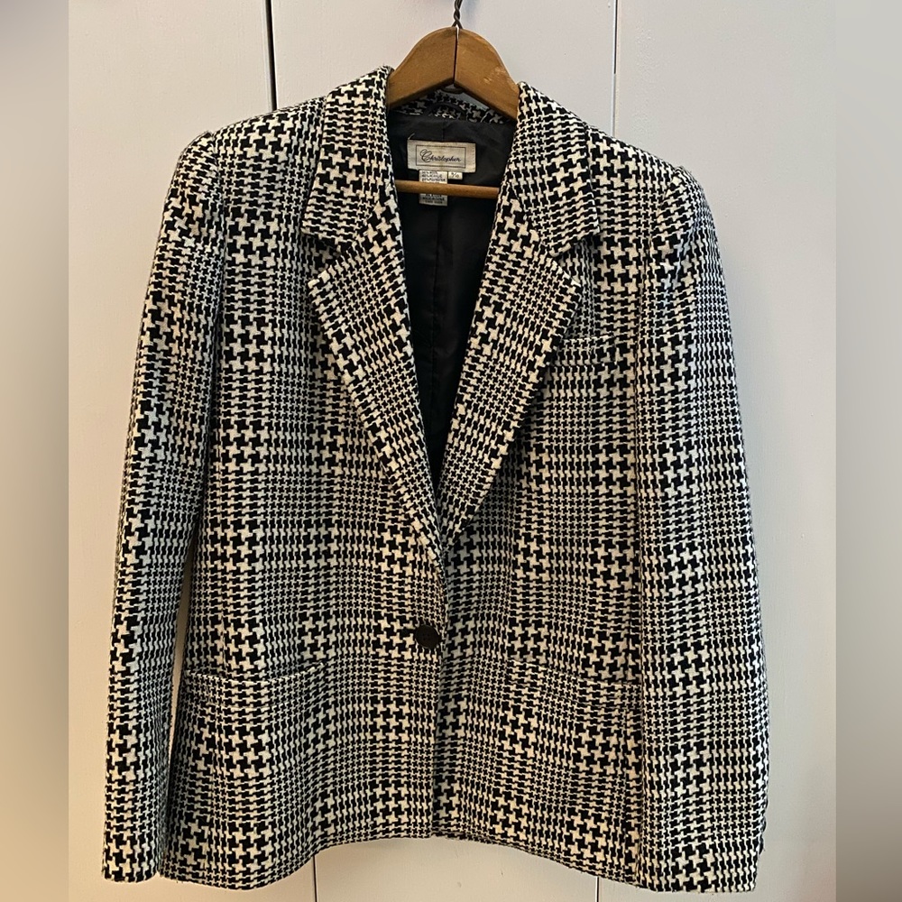 Houndstooth blazer